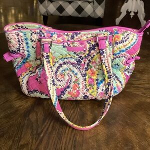 Vera Bradley Pink Wildflower Paisley Purse Tote